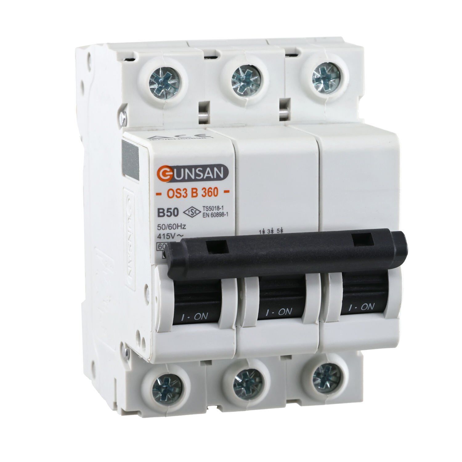 Günsan Valta Otomatik Sigorta 3 Kutup 6kA B Tip 50A