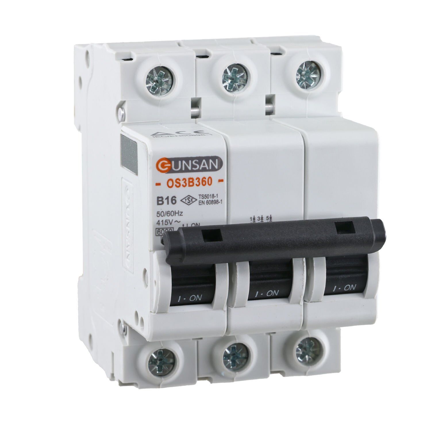 Günsan Valta Otomatik Sigorta 3 Kutup 6kA B Tip 16A