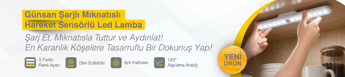 Günsan Sensörlü Led Aplik