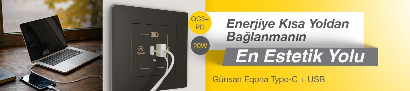 Günsan Type-C Şarj Prizleri