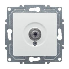 Günsan Visage Beyaz Tekli Uydu Prizi F Konnektörlü (Geçişli-Sonlu) Mekanizma