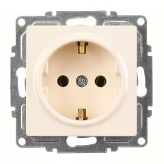 Günsan Visage Krem Topraklı Priz Mekanizma