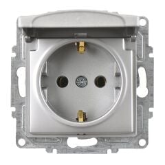 Günsan Visage Gümüş Kapaklı Topraklı Priz Mekanizma