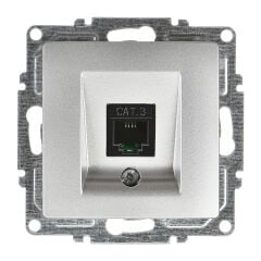 Günsan Visage Gümüş Nümeris Telefon Prizi (Cat3) Mekanizma