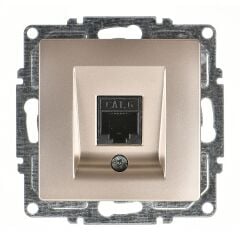 Günsan Visage Metalik Bej Tekli Data Prizi (RJ45 Cat6) Mekanizma