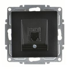 Günsan Visage Metalik Siyah Nümeris Telefon Prizi (Cat3) Mekanizma