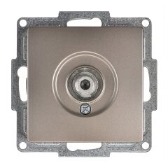 Günsan Visage Mocha Tekli Uydu Prizi F Konnektörlü (Geçişli-Sonlu) Mekanizma