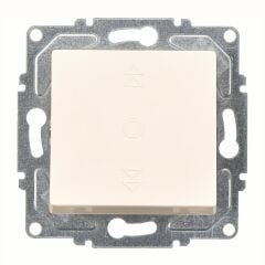 Günsan Eqona Krem Jaluzi Kumanda Anahtarı (Tek Düğmeli) Mekanizma