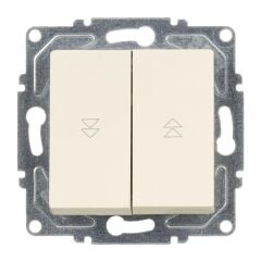 Günsan Eqona Krem Jaluzi Kumanda Anahtarı (İki Düğmeli) Mekanizma