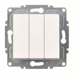 Günsan Eqona Fildişi Beyazı Üçlü Anahtar Mekanizma