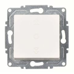 Günsan Eqona Fildişi Beyazı Jaluzi Kumanda Anahtarı (Tek Düğmeli) Mekanizma