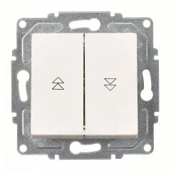 Günsan Eqona Fildişi Beyazı Jaluzi Kumanda Anahtarı (İki Düğmeli) Mekanizma