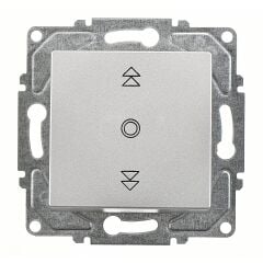 Günsan Eqona Gümüş Jaluzi Kumanda Anahtarı (Tek Düğmeli) Mekanizma