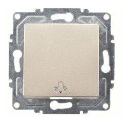 Günsan Eqona Metalik Bej Zil Butonu Mekanizma