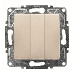 Günsan Eqona Metalik Bej Üçlü Anahtar Mekanizma