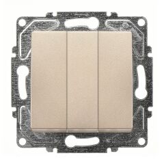 Günsan Eqona Metalik Bej Üçlü Anahtar Mekanizma