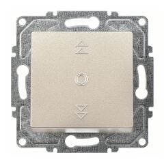 Günsan Eqona Metalik Bej Jaluzi Kumanda Anahtarı (Tek Düğmeli) Mekanizma