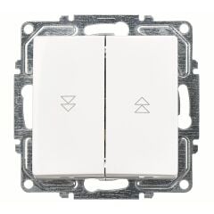 Günsan Visage Beyaz Jaluzi Kumanda Anahtarı (İki Düğmeli) Mekanizma