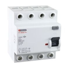 Günsan Valta Kaçak Akım Rölesi AC Tip 6kA 30mA 100A 3 Kutup + Nötr