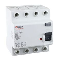 Günsan Valta Kaçak Akım Rölesi AC Tip 6kA 300mA 80A 3 Kutup + Nötr