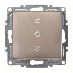 Günsan Visage Mocha Jaluzi Kumanda Anahtarı (Tek Düğmeli) Mekanizma