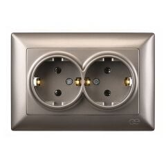 Günsan Visage Mocha İkili Topraklı Priz