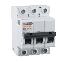 Günsan Valta Otomatik Sigorta 3 Kutup 6kA B Tip 20A