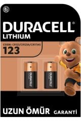 CR 123 Yüksek Güçlü Lityum Pil (2'li paket) 3V (CR123 / CR123A / CR17345)