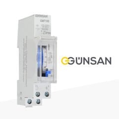 Günsan Mekanik Zaman Saati 100 Saat Rezervli, 24 Saatlik Otomat Tipi (220–240V AC / 230V~)