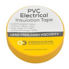 Günsan Sarı Elektrik İzolasyon Bandı