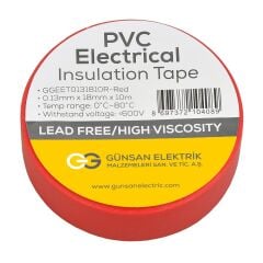 Günsan Kırmızı Elektrik İzolasyon Bandı