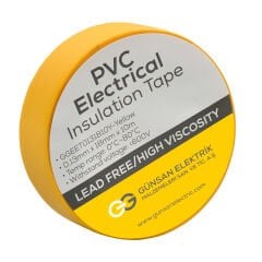 Günsan Sarı Elektrik İzolasyon Bandı 1 Adet Tekli