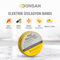 Günsan Tekli Elektrik İzolasyon Bandı - 18mm x 10 Metre - Güçlü Yapışkanlı - UV ve Neme Dayanıklı - Alev İletmez - 600V PVC İzole Elektrik Bandı  - Sarı - Yeşil (1 Adet)