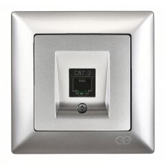 Günsan Visage Gümüş Nümeris Telefon  Prizi (Cat3)