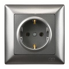 Günsan Visage Füme Topraklı Priz