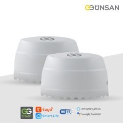 Günsan 2'li Akıllı Wifi Su Kaçağı Dedektörü (Zemin) Tuya & Smart Life Uyumlu (2 Adet)