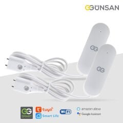 Günsan 2'li Akıllı Wifi Su Kaçağı Dedektörü (Kablolu) Tuya & Smart Life Uyumlu (2 Adet)