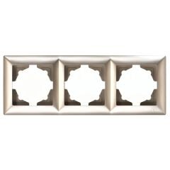 Günsan Visage Metalik Bej Üçlü Çerçeve