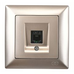 Günsan Visage Metalik Bej Tekli Data Prizi (RJ45 Cat6)