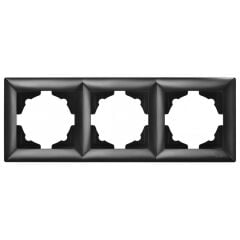Günsan Visage Metalik Siyah Üçlü Çerçeve