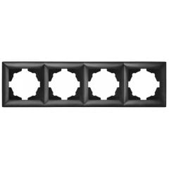 Günsan Visage Metalik Siyah Dörtlü Çerçeve