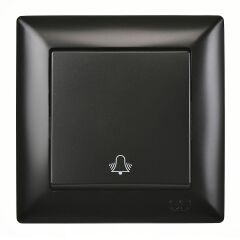 Günsan Visage Metalik Siyah Zil Butonu