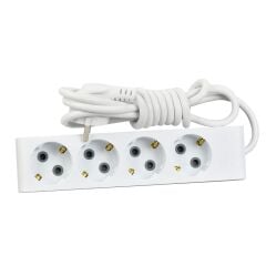 Günsan Dörtlü Çocuk Korumalı Topraklı Grup Priz 2 Metre