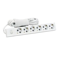 Günsan Altılı Çocuk Korumalı Topraklı Anahtarlı Grup Priz 5 Metre