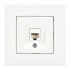 Günsan Eqona Beyaz Tekli Data Prizi (RJ45 Cat6)