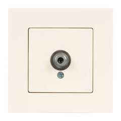 Günsan Eqona Krem Tekli Uydu Prizi F Konnektörlü (Geçişli-Sonlu)