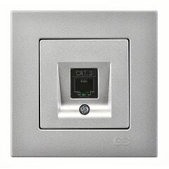 Günsan Eqona Gümüş Nümeris Telefon Prizi (Cat3)