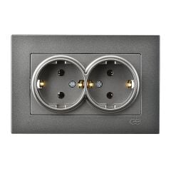 Günsan Eqona Füme İkili Topraklı Priz