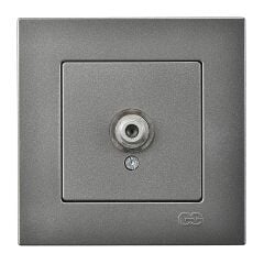 Günsan Eqona Füme Tekli Uydu Prizi F Konnektörlü (Geçişli-Sonlu)