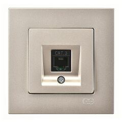 Günsan Eqona Metalik Bej Nümeris Telefon Prizi (Cat3)